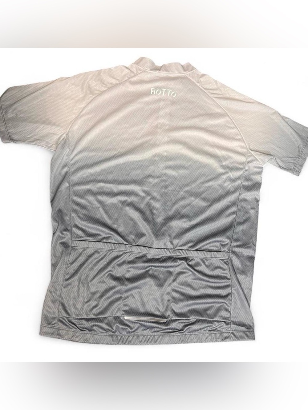 ROTTO Cycling Jersey NWT Gray Ombre Full Zip Bike Shirt XL - Picture 3 of 8